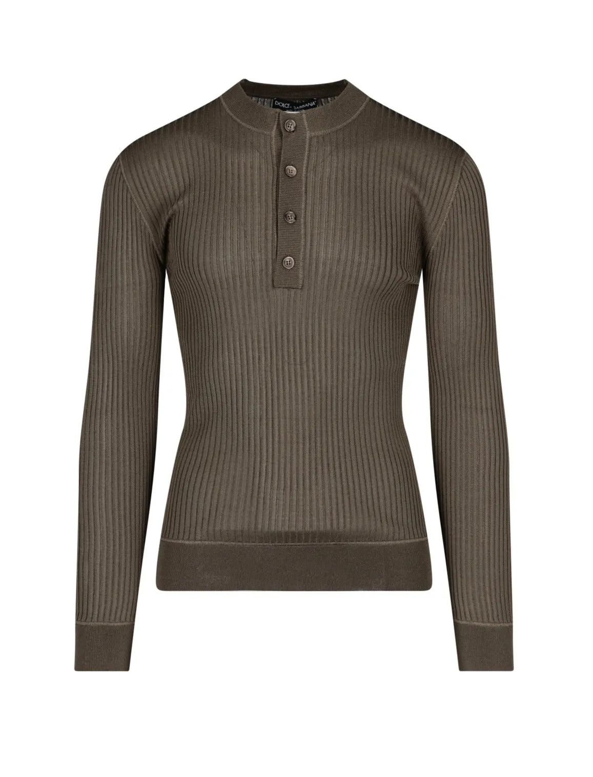 Dolce & Gabbana Crewneck Ribbed Knit Top