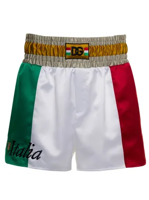 Dolce & Gabbana DG Patch Satin Shorts