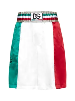 Dolce & Gabbana DG Patch Satin Shorts