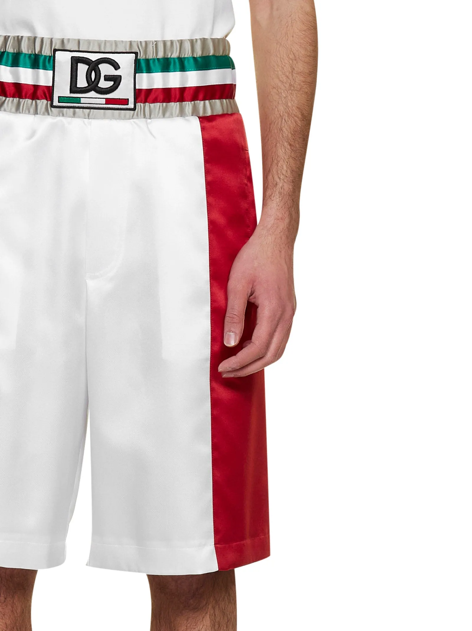 Dolce & Gabbana DG Patch Satin Shorts