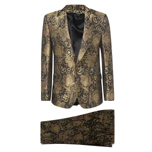 Dolce & Gabbana Full Jacquard Pocket Detailed Suit