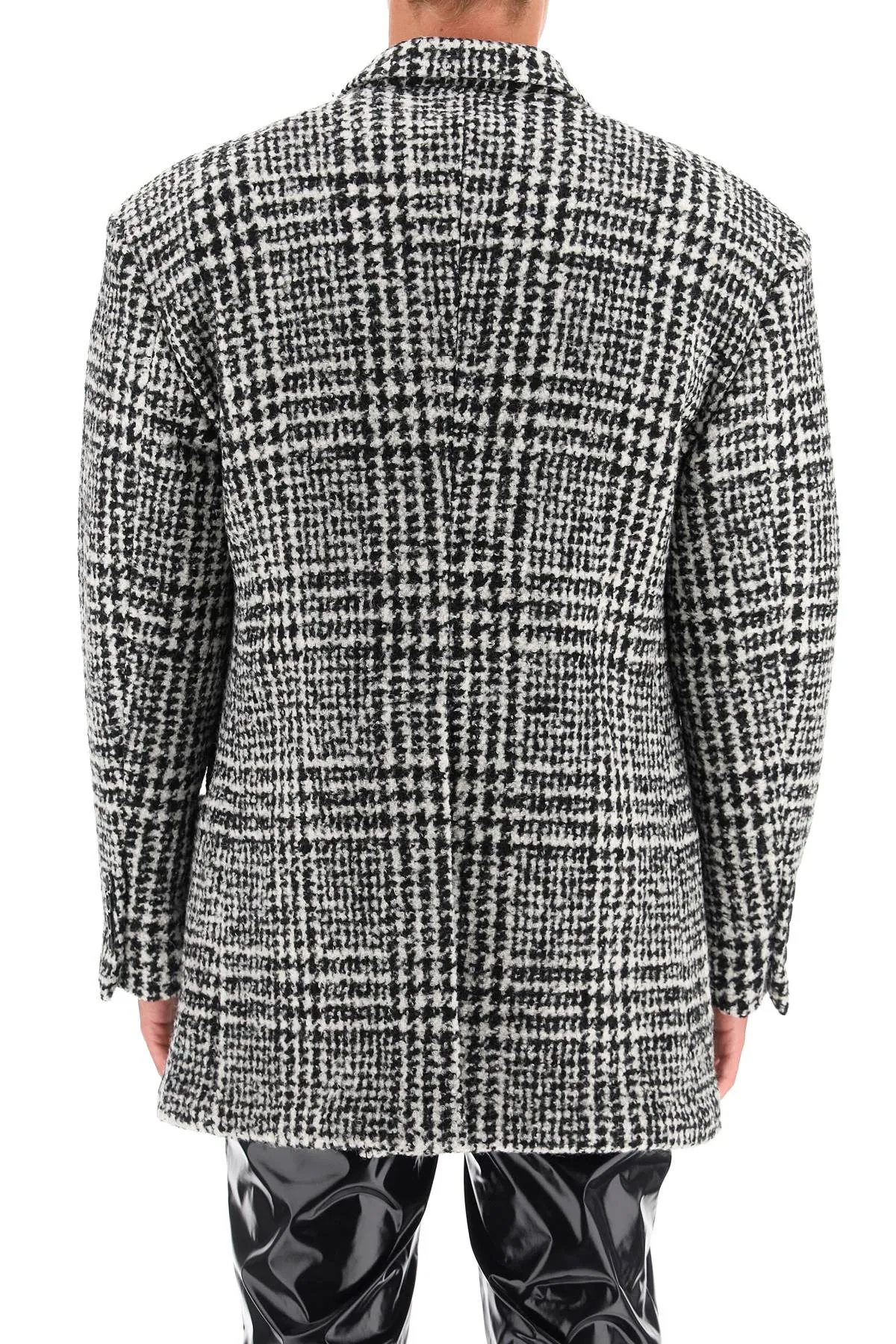 Dolce & Gabbana Houndstooth Double-Breasted Coat
