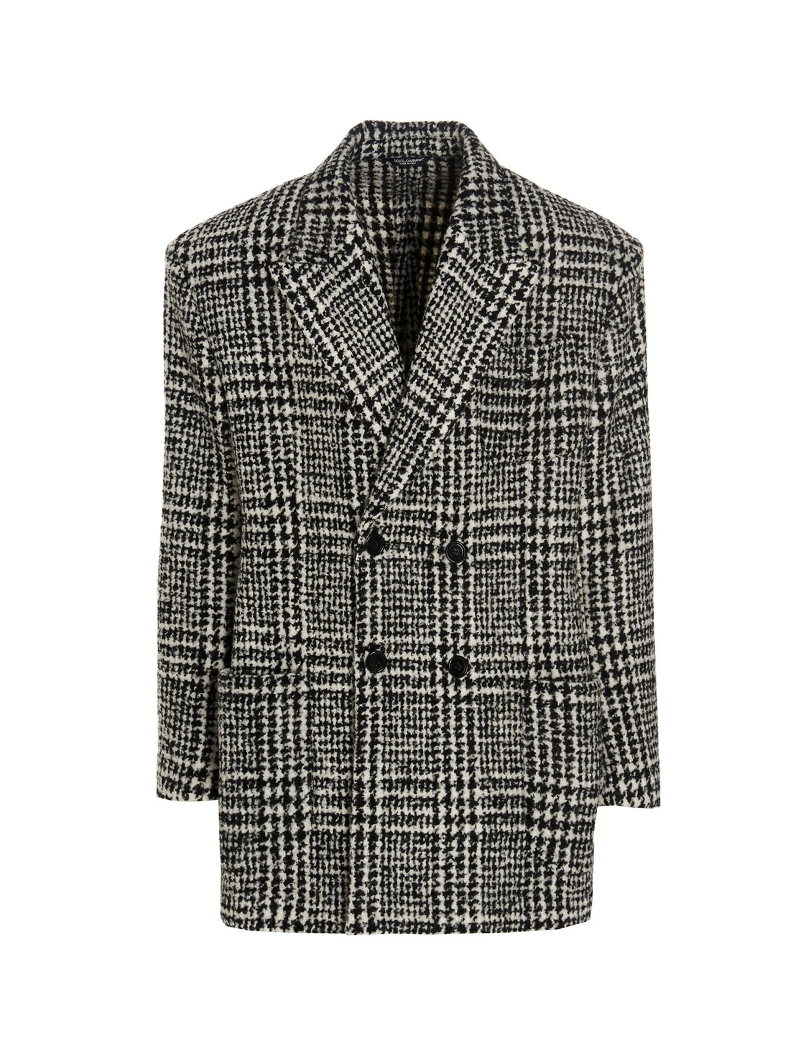 Dolce & Gabbana Houndstooth Double-Breasted Coat