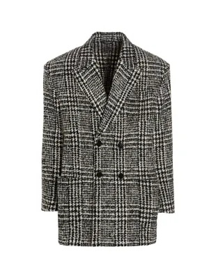 Dolce & Gabbana Houndstooth Double-Breasted Coat