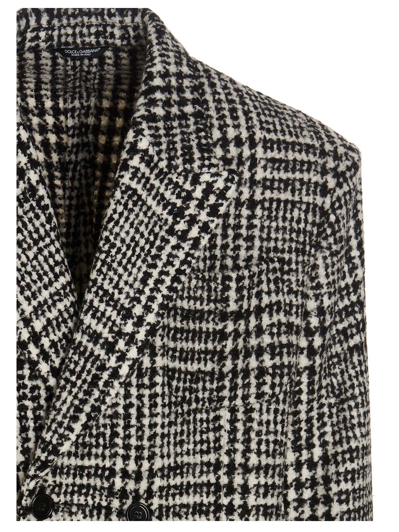 Dolce & Gabbana Houndstooth Double-Breasted Coat