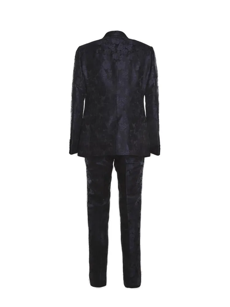 Dolce & Gabbana Jacquard Three Piece Tailored Suit