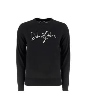 Dolce & Gabbana Logo Embroidered Knitted Jumper
