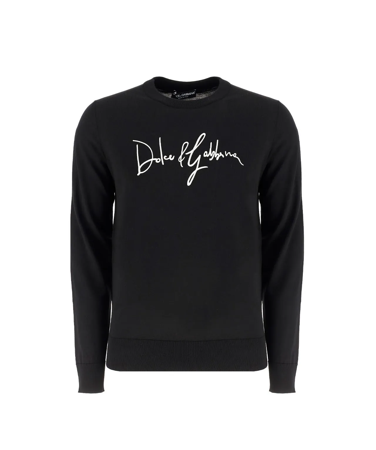 Dolce & Gabbana Logo Embroidered Knitted Jumper