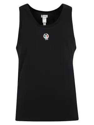 Dolce & Gabbana Logo Embroidered Tank Top