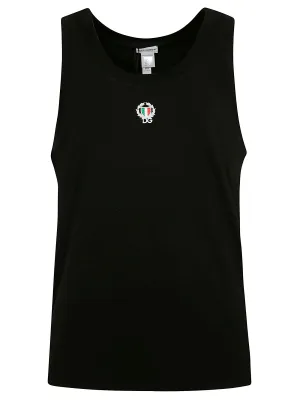 Dolce & Gabbana Logo Embroidered Tank Top