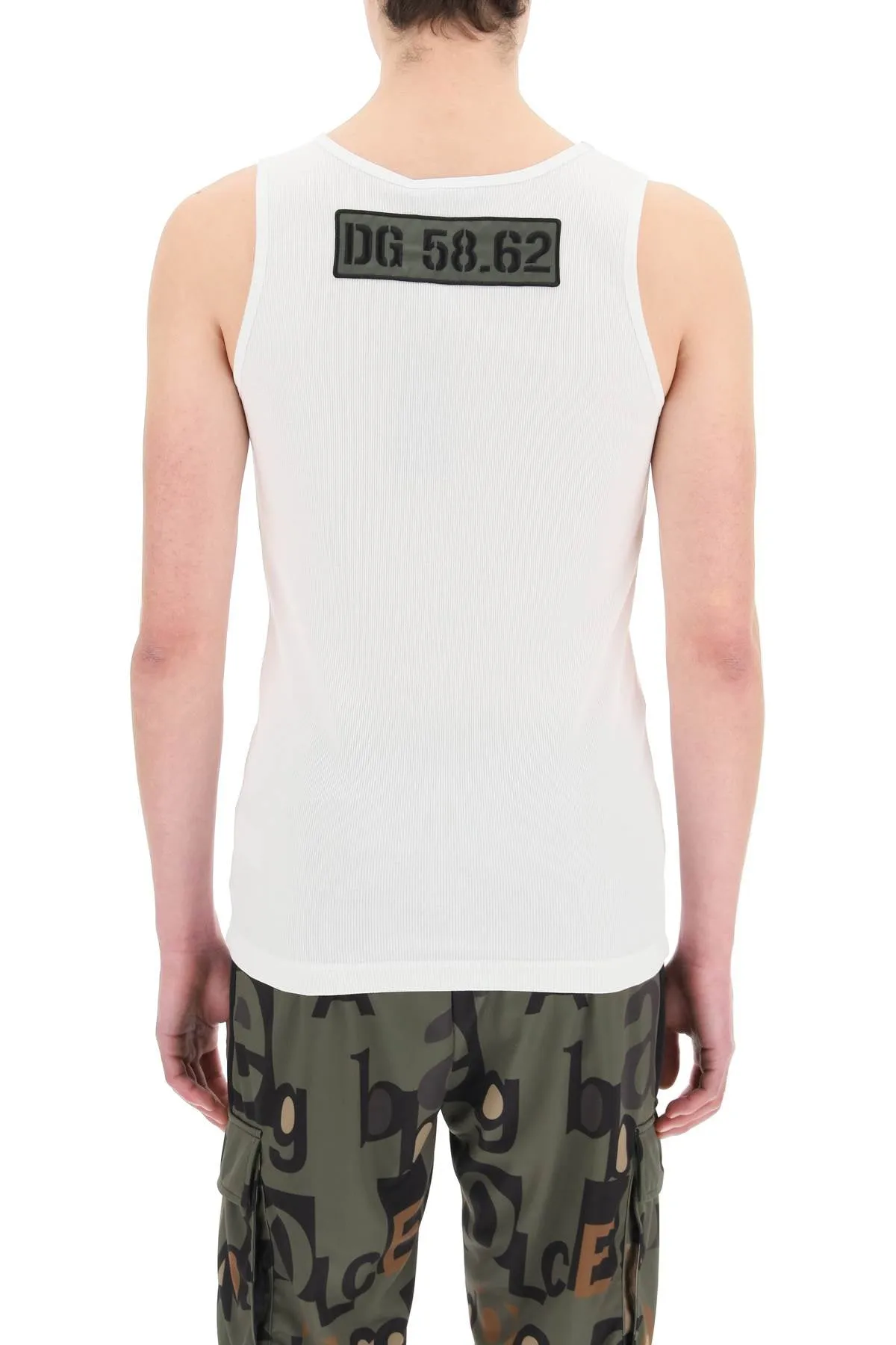 Dolce & Gabbana Logo Patch Crewneck Tank Top