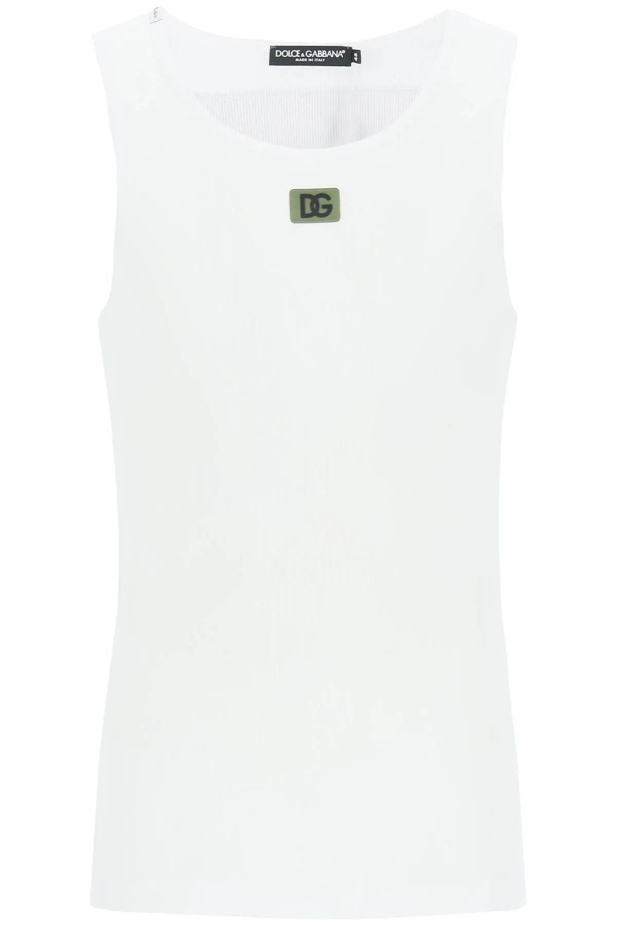 Dolce & Gabbana Logo Patch Crewneck Tank Top
