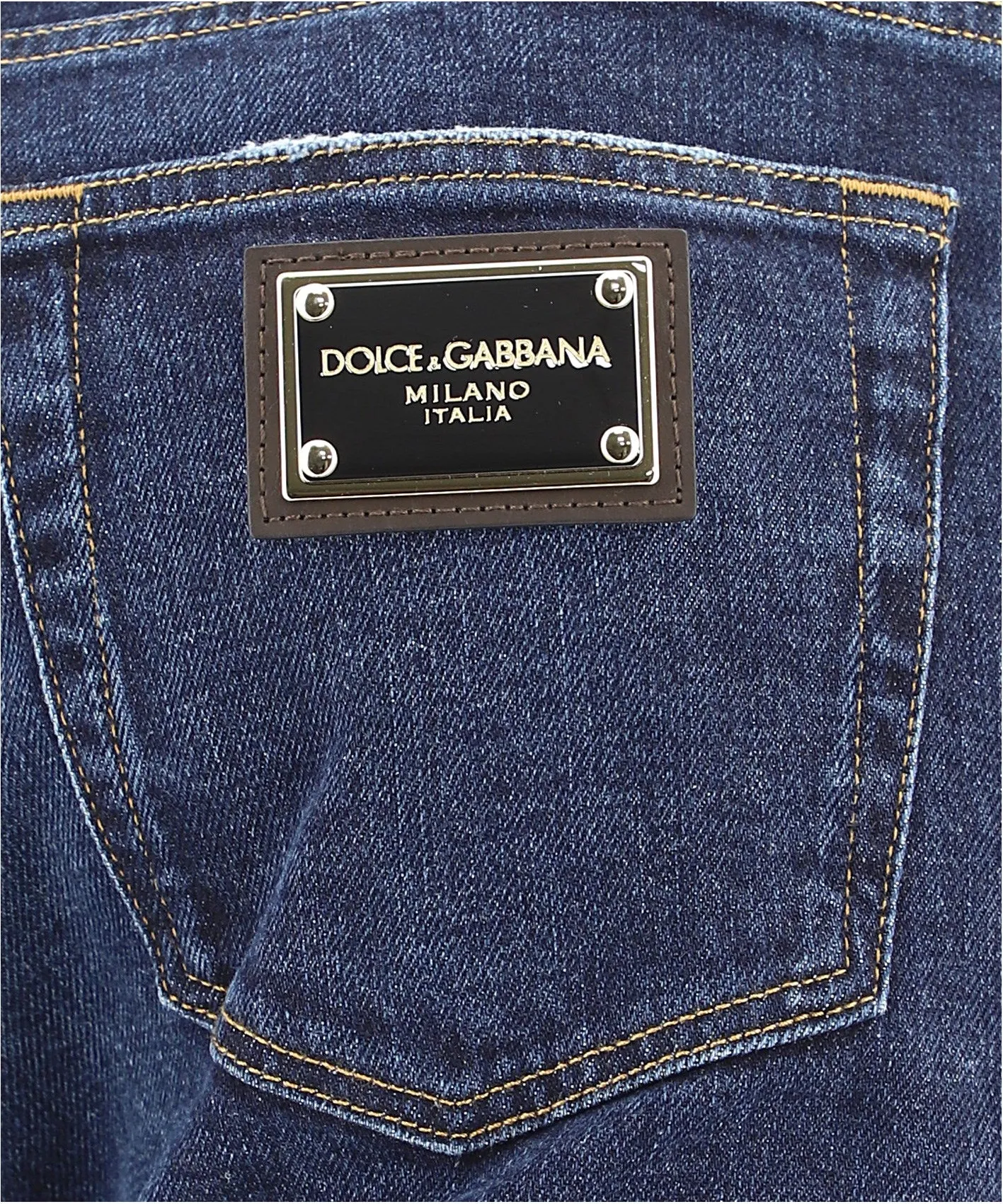 Dolce & Gabbana Logo Patch Straight-Leg Jeans