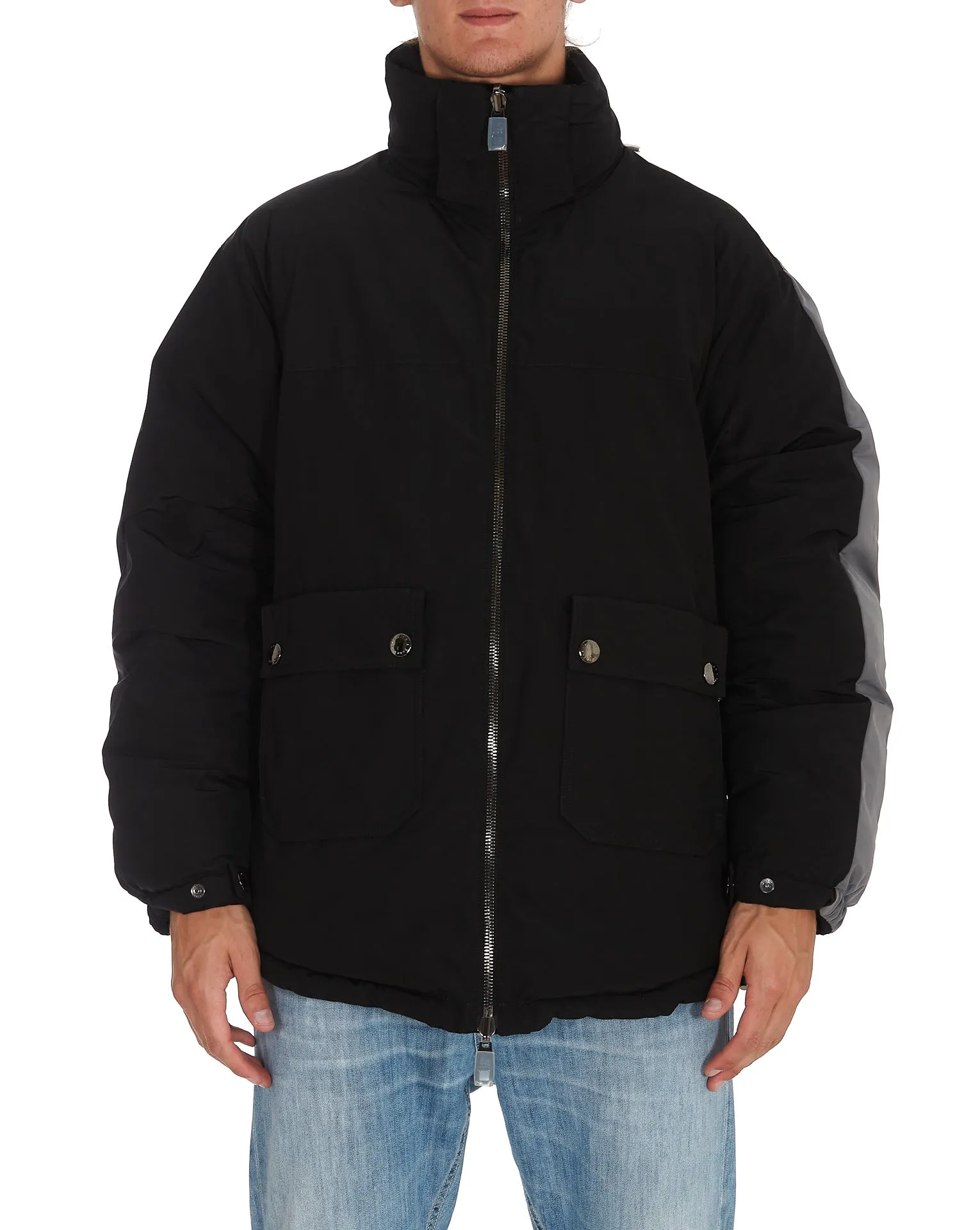 Dolce & Gabbana Logo Plaque Padded Coat