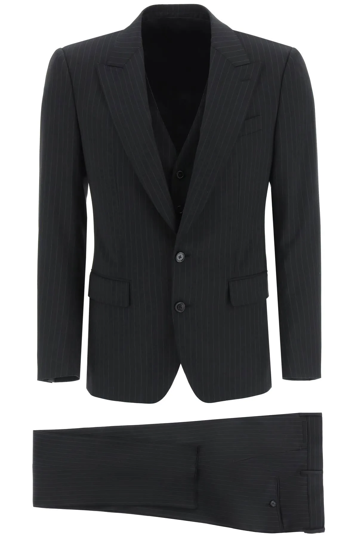 Dolce & Gabbana Single-Breasted Pinstriped Suit