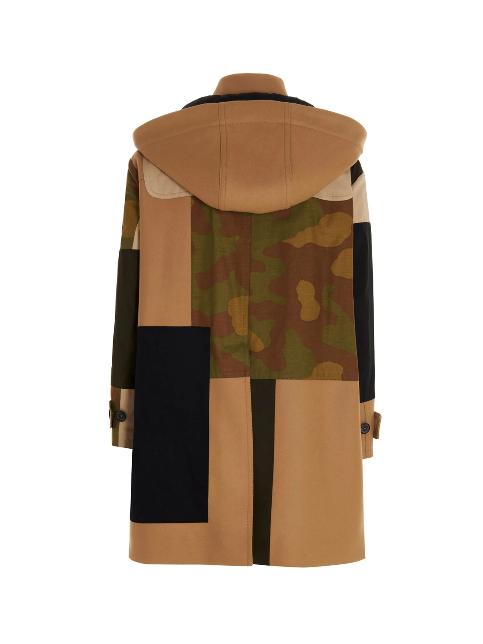 Dsquared2 Camouflage Panelled Hooded Coat