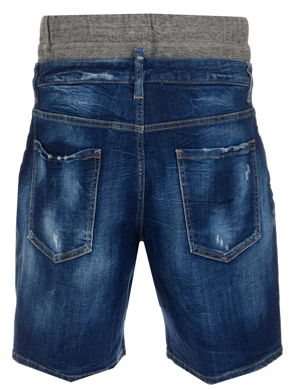 Dsquared2 Distressed Layered Denim Shorts