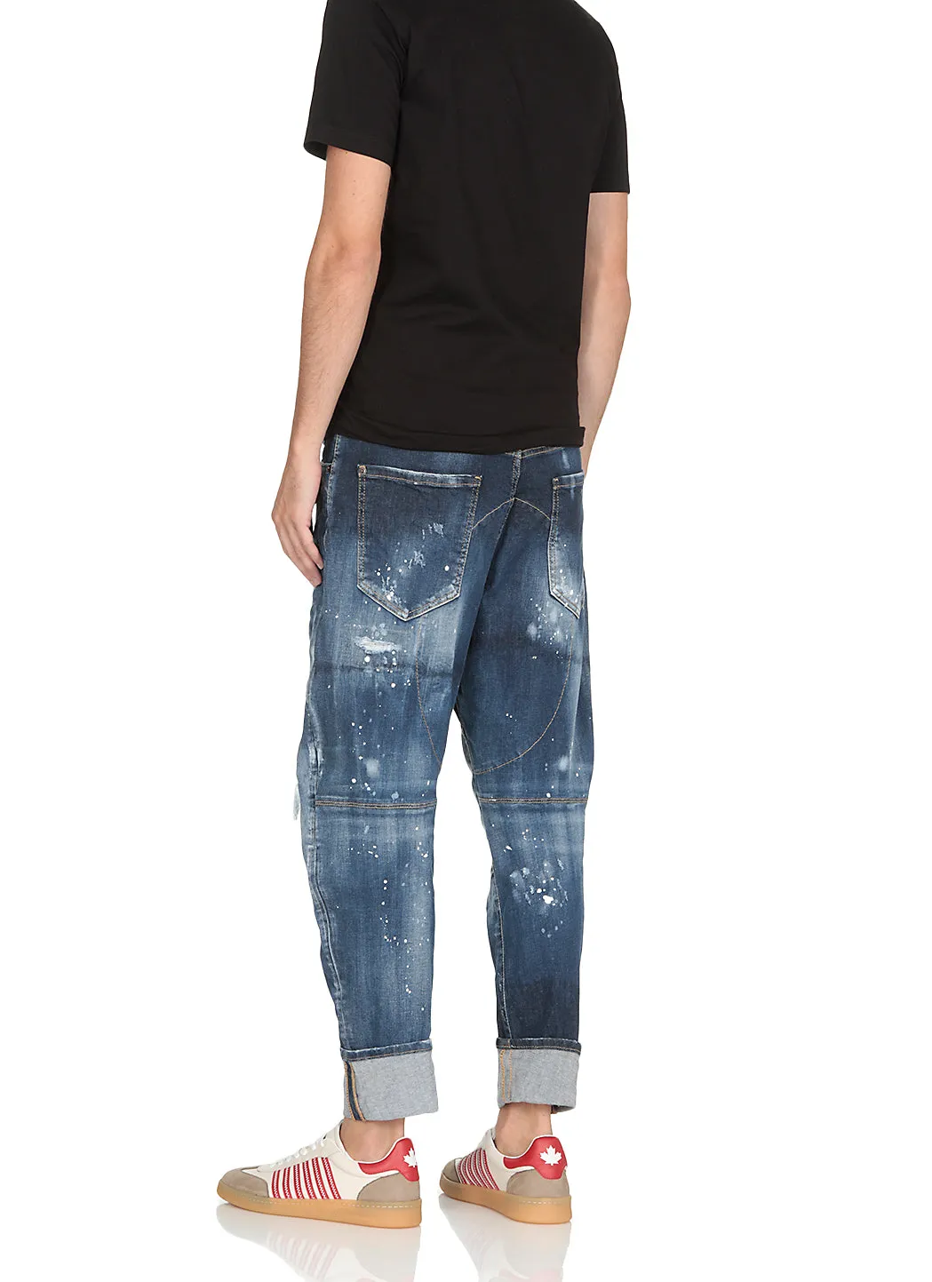 Dsquared2 Distressed Paint Effect Jeans