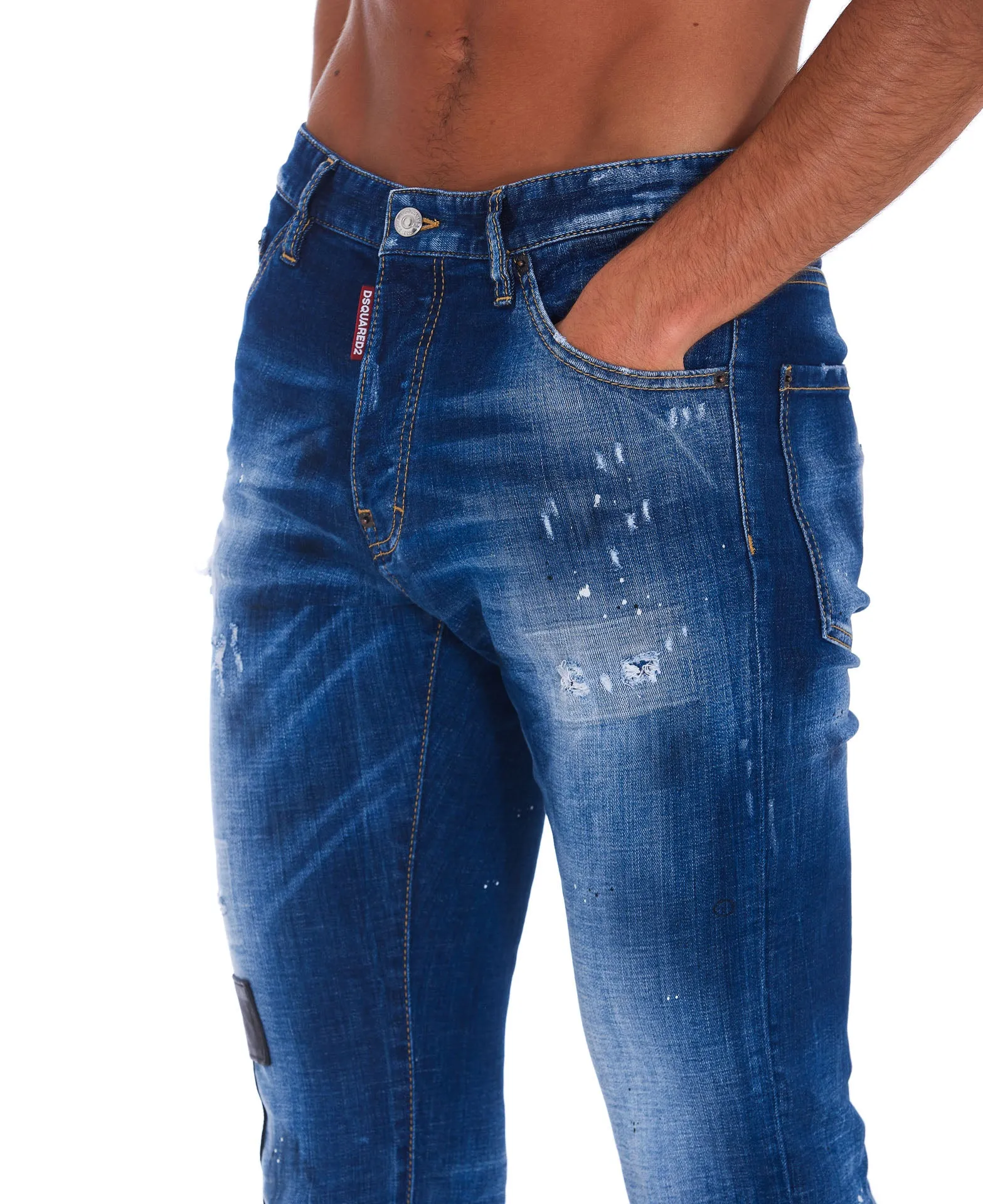 Dsquared2 Distressed Slim-Fit Jeans
