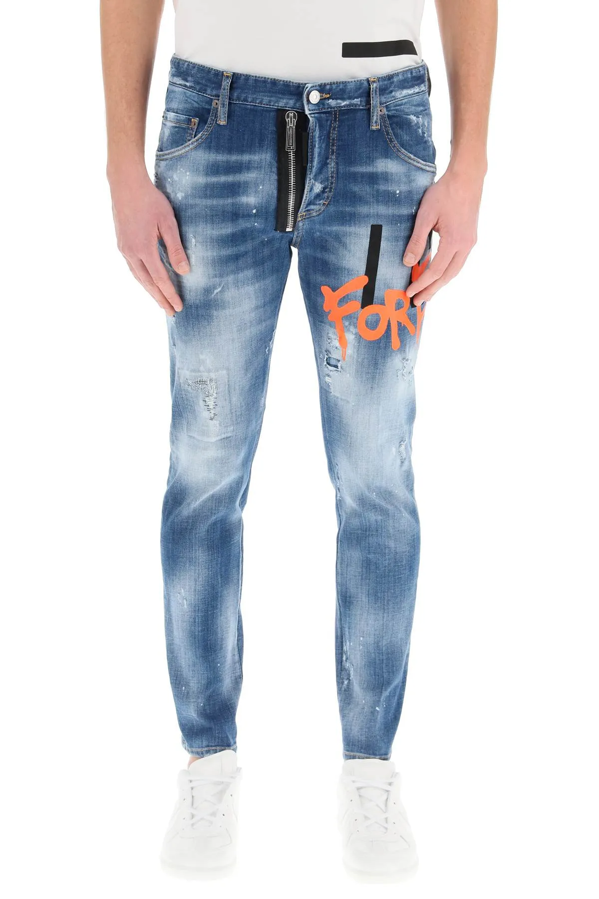Dsquared2 Graffiti Distressed Jeans