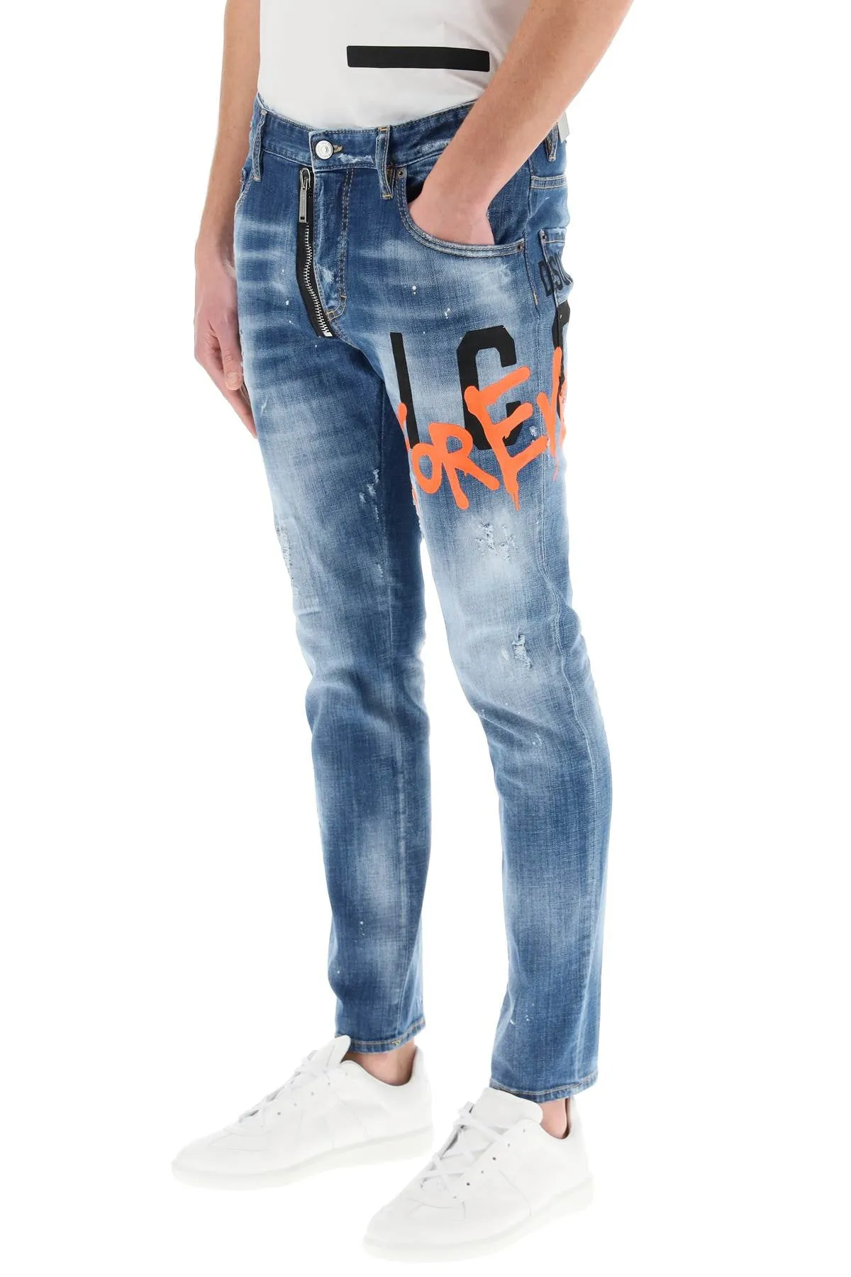Dsquared2 Graffiti Distressed Jeans