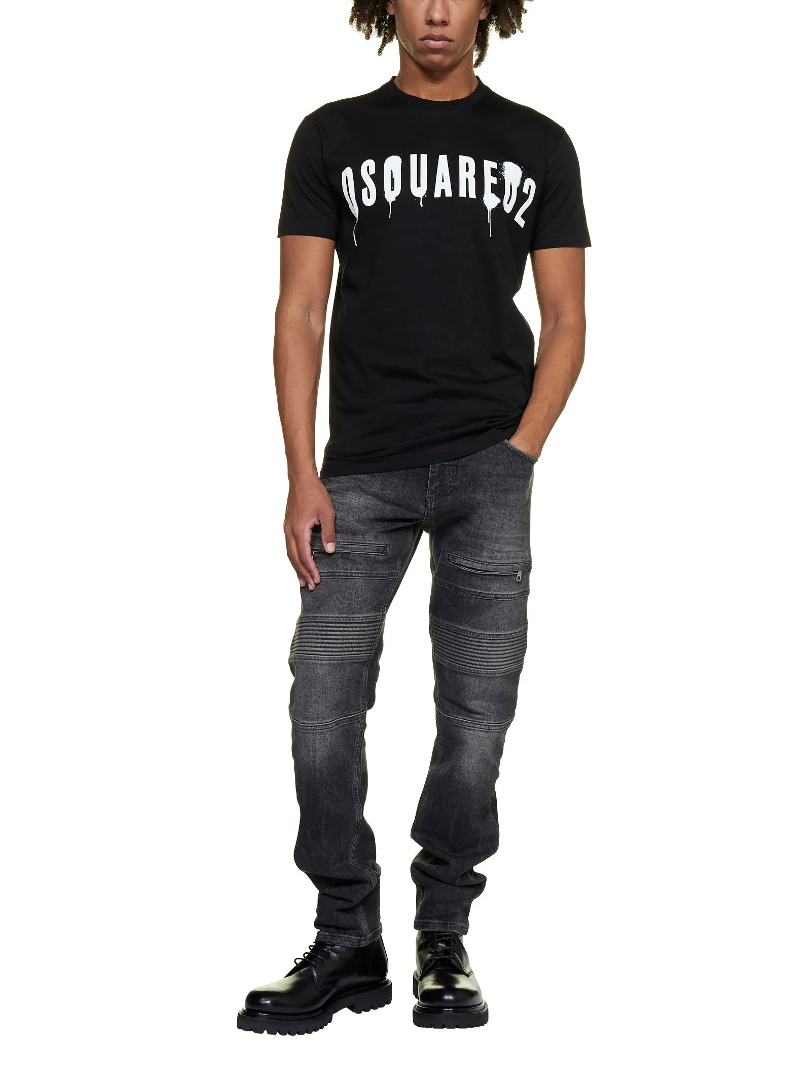 Dsquared2 Graffiti Printed Crewneck T-Shirt