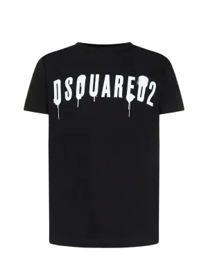 Dsquared2 Graffiti Printed Crewneck T-Shirt