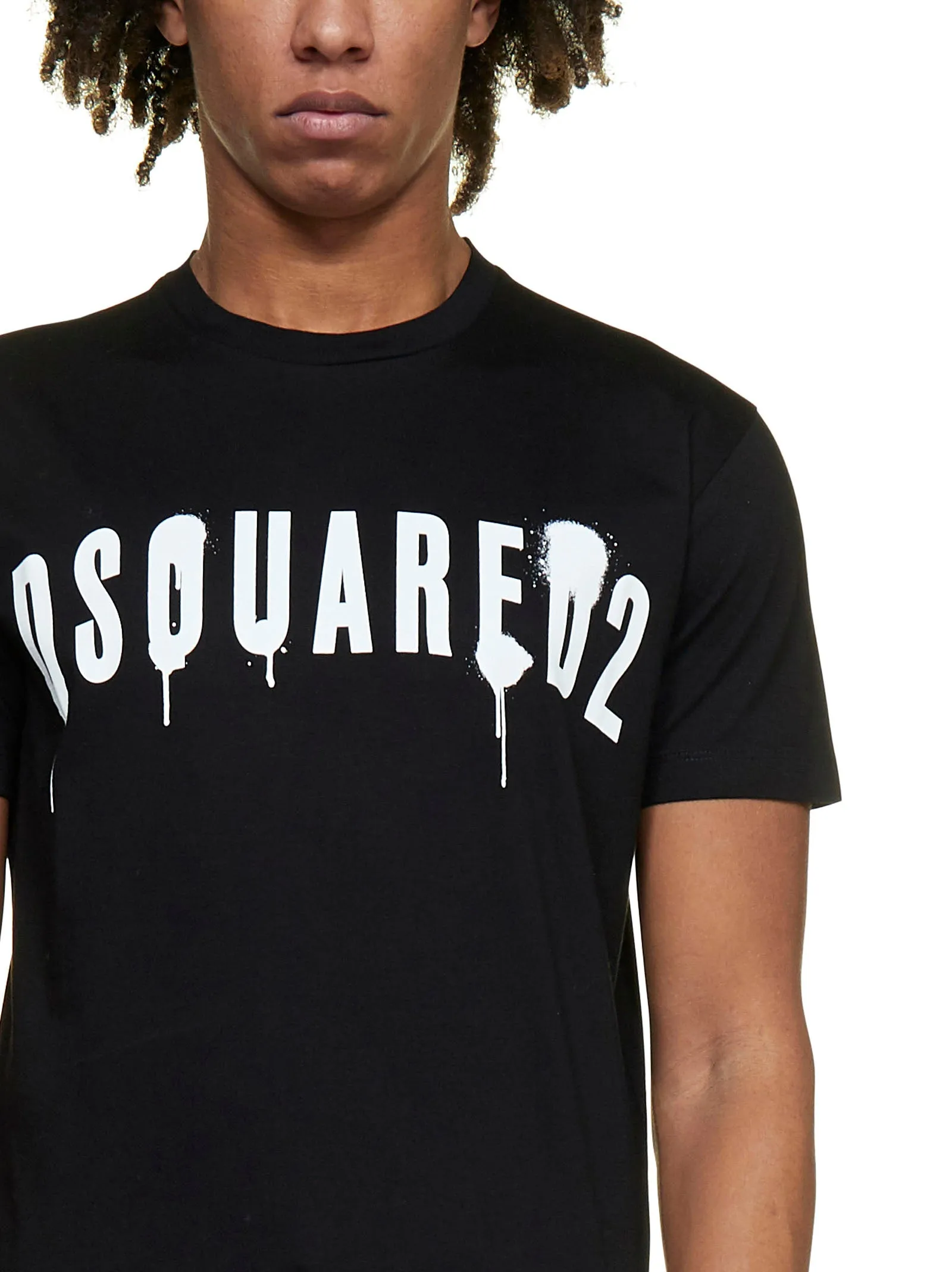Dsquared2 Graffiti Printed Crewneck T-Shirt