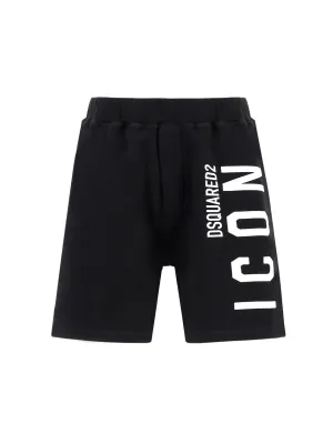 Dsquared2 Icon Logo Print Track Shorts