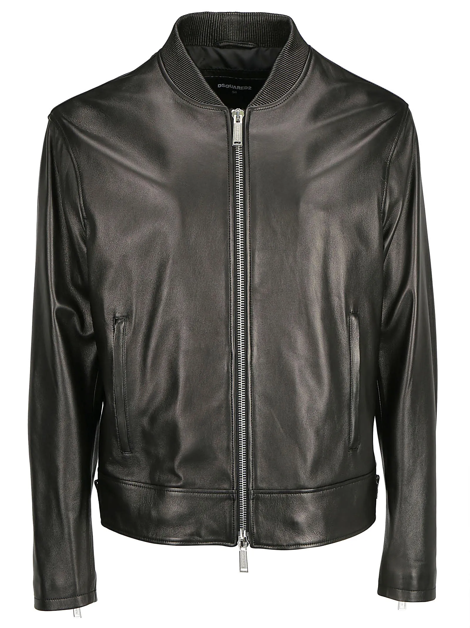 Dsquared2 Leather Bomber Jacket