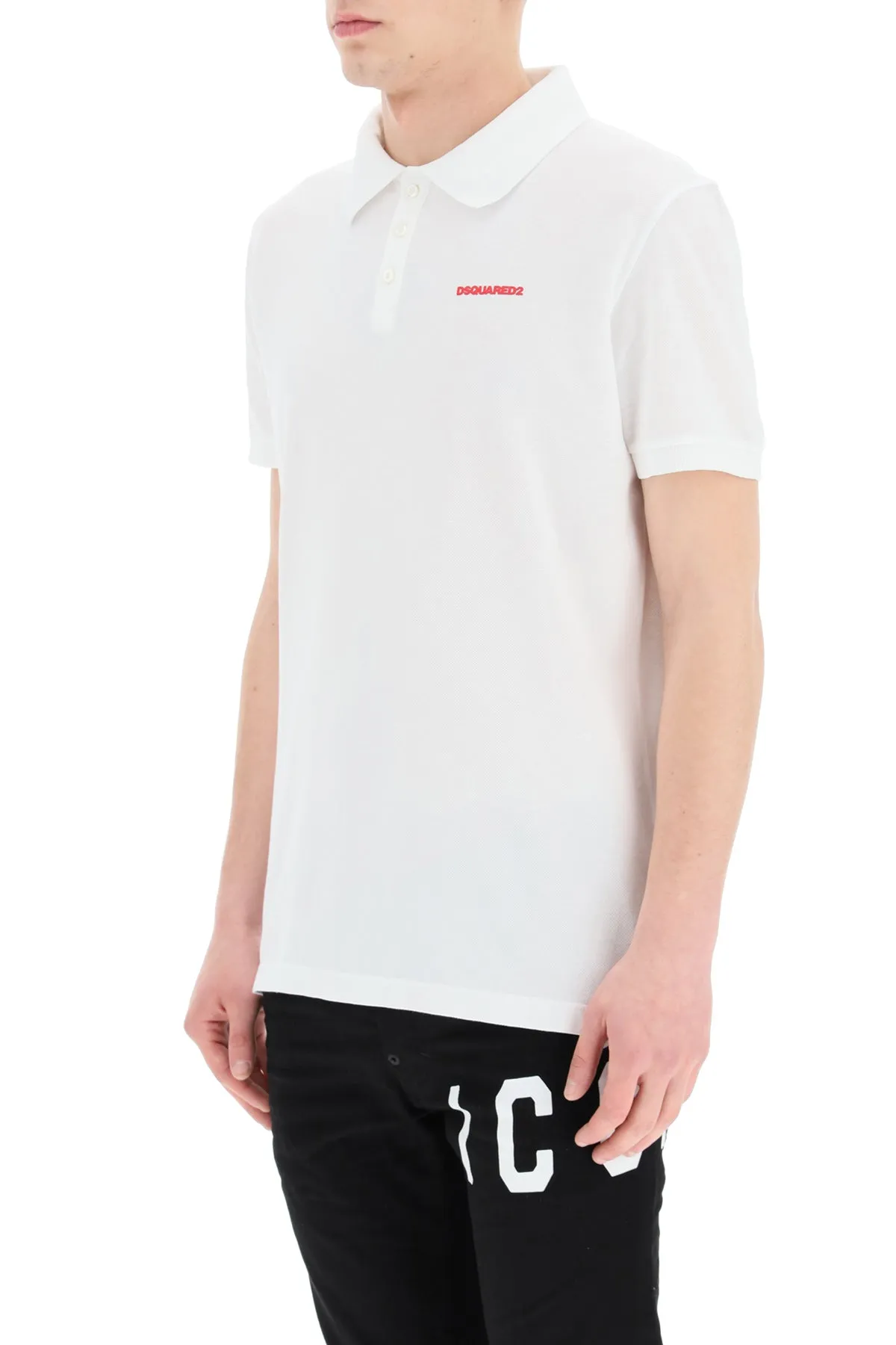 Dsquared2 Logo Embroidered Polo Shirt