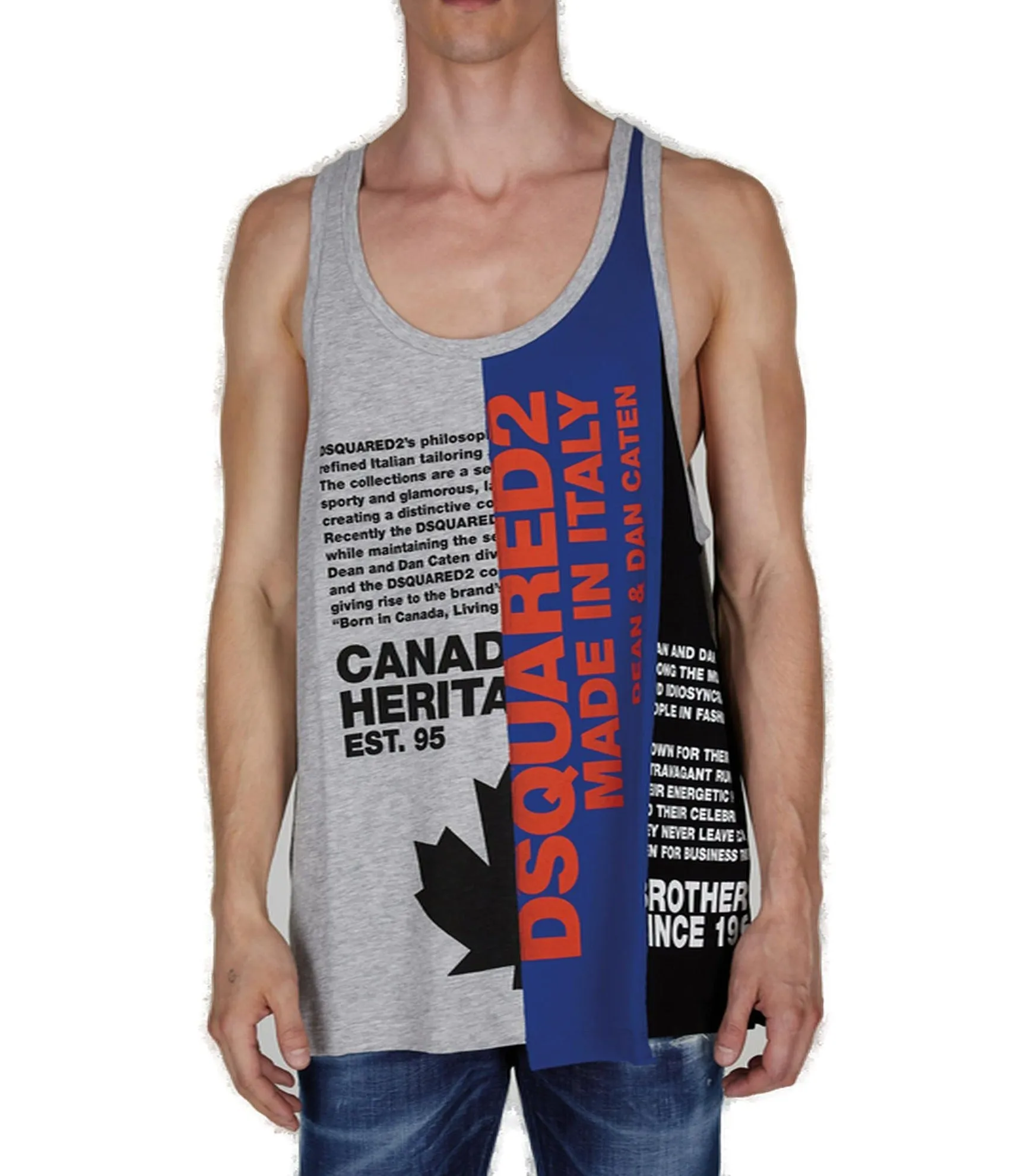 Dsquared2 Logo Print Scoop Neck Tank Top