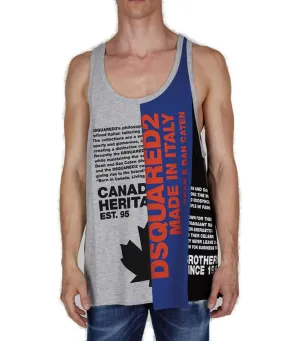 Dsquared2 Logo Print Scoop Neck Tank Top