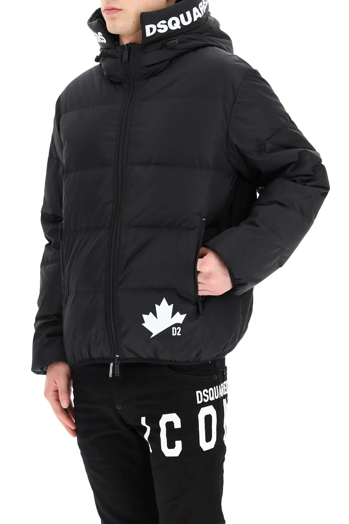 Dsquared2 Logo Printed Down Jacket