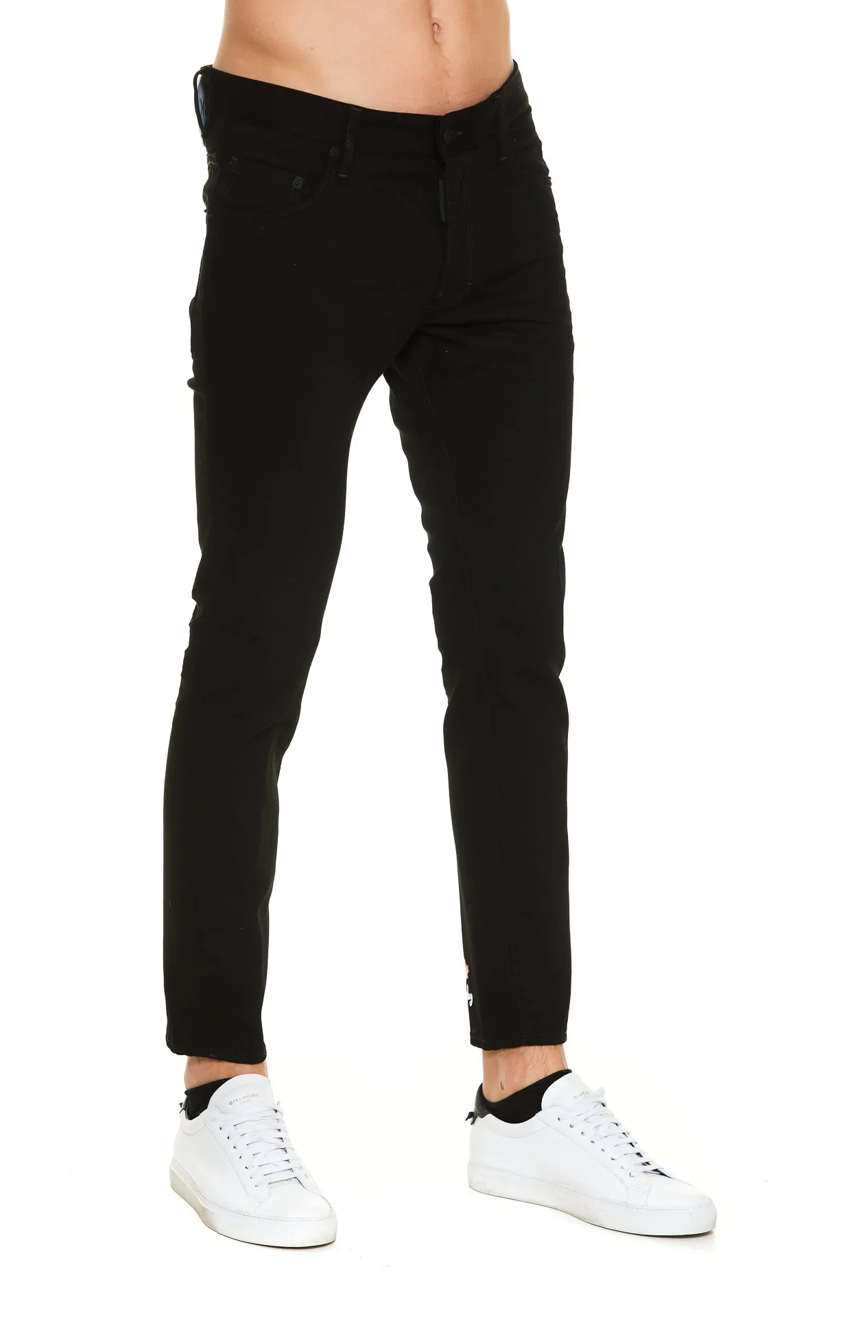 Dsquared2 Low-Rise Logo Detailed Skinny Jeans
