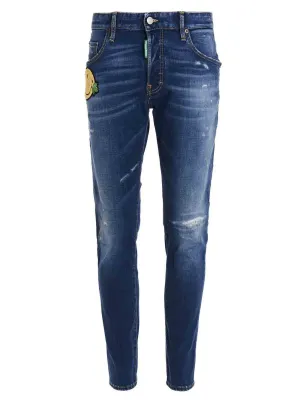 Dsquared2 One Life One Planet Smiley Distressed Jeans