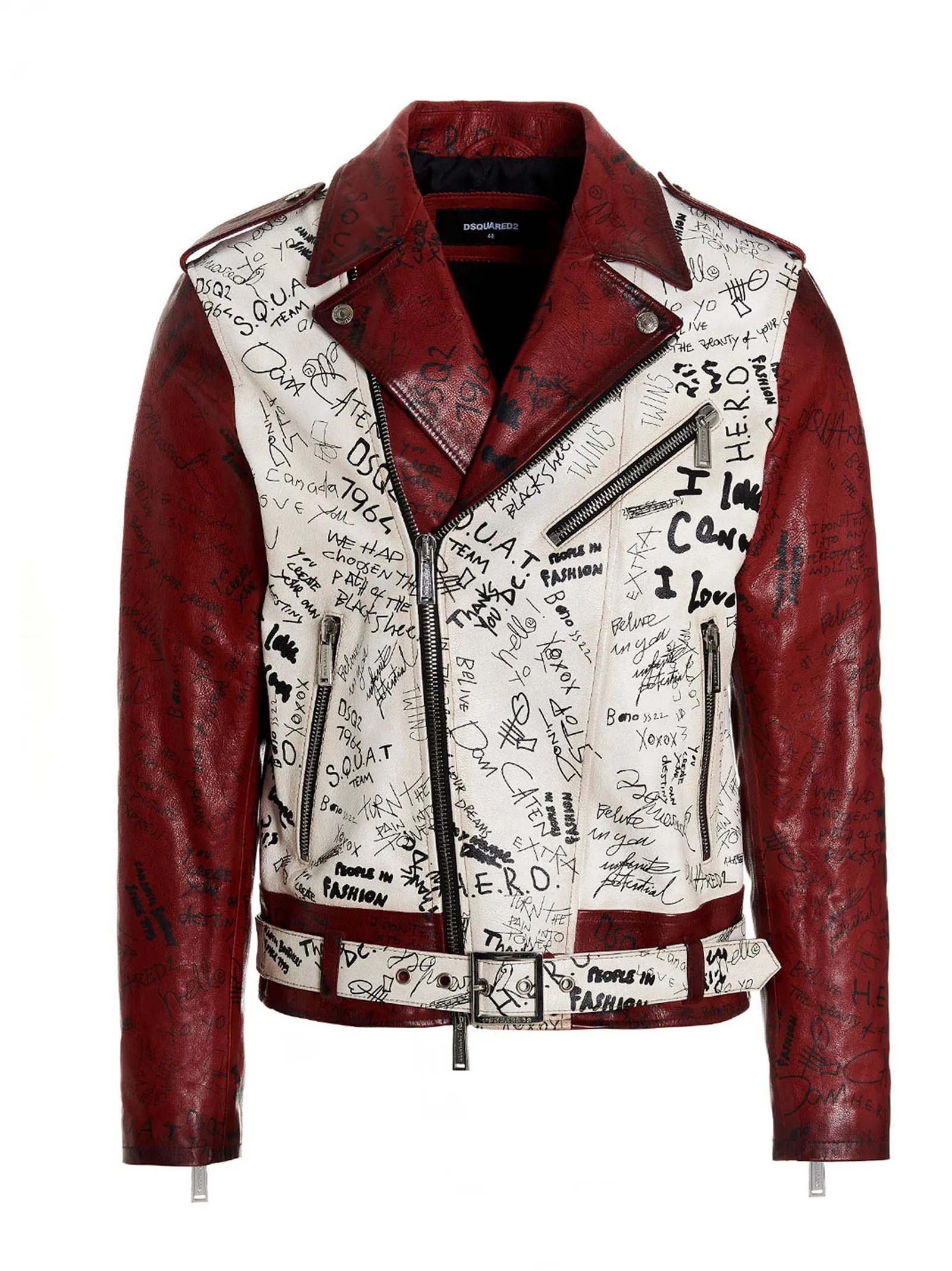 Dsquared2 Panelled Biker Jacket