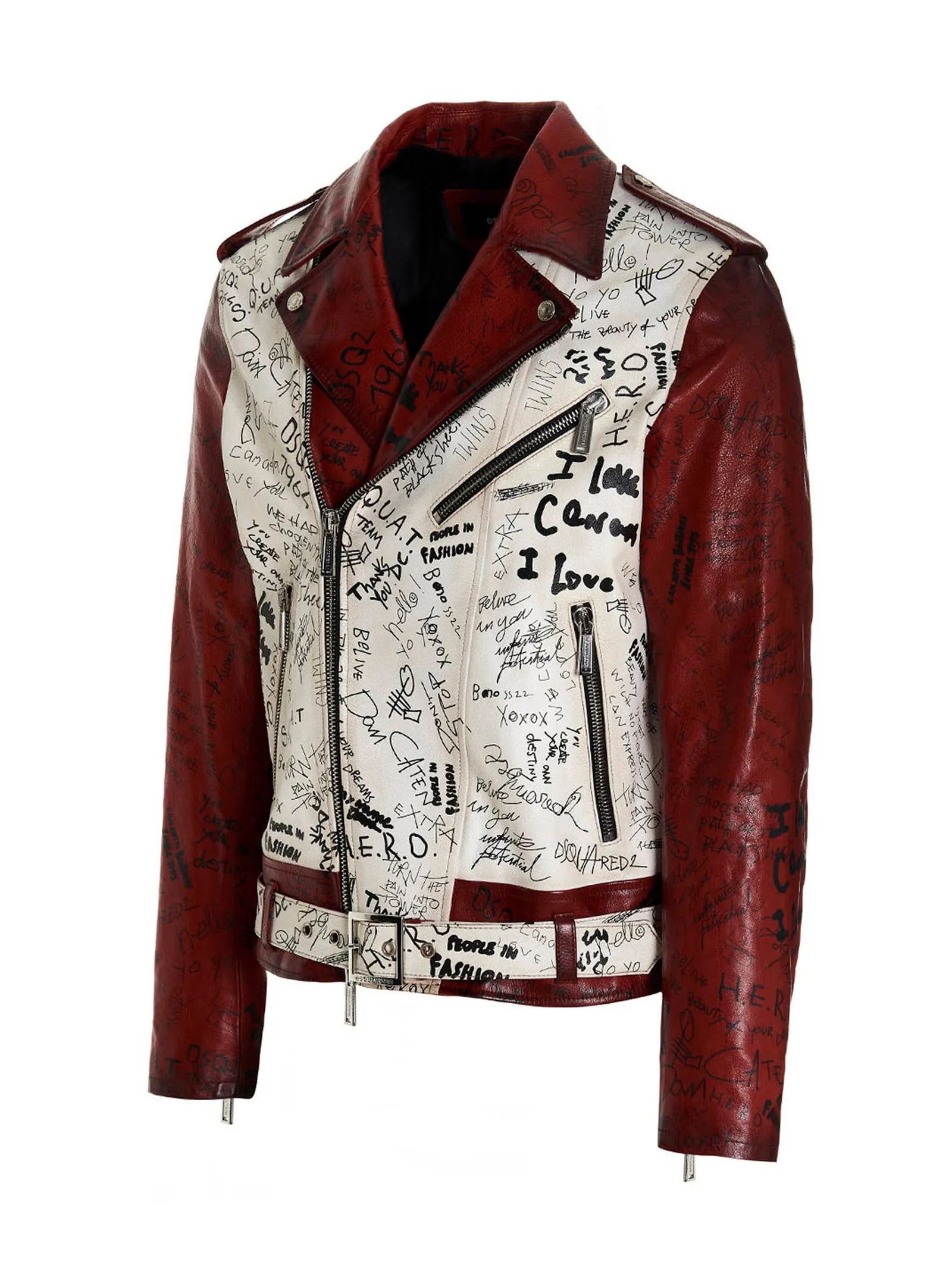 Dsquared2 Panelled Biker Jacket