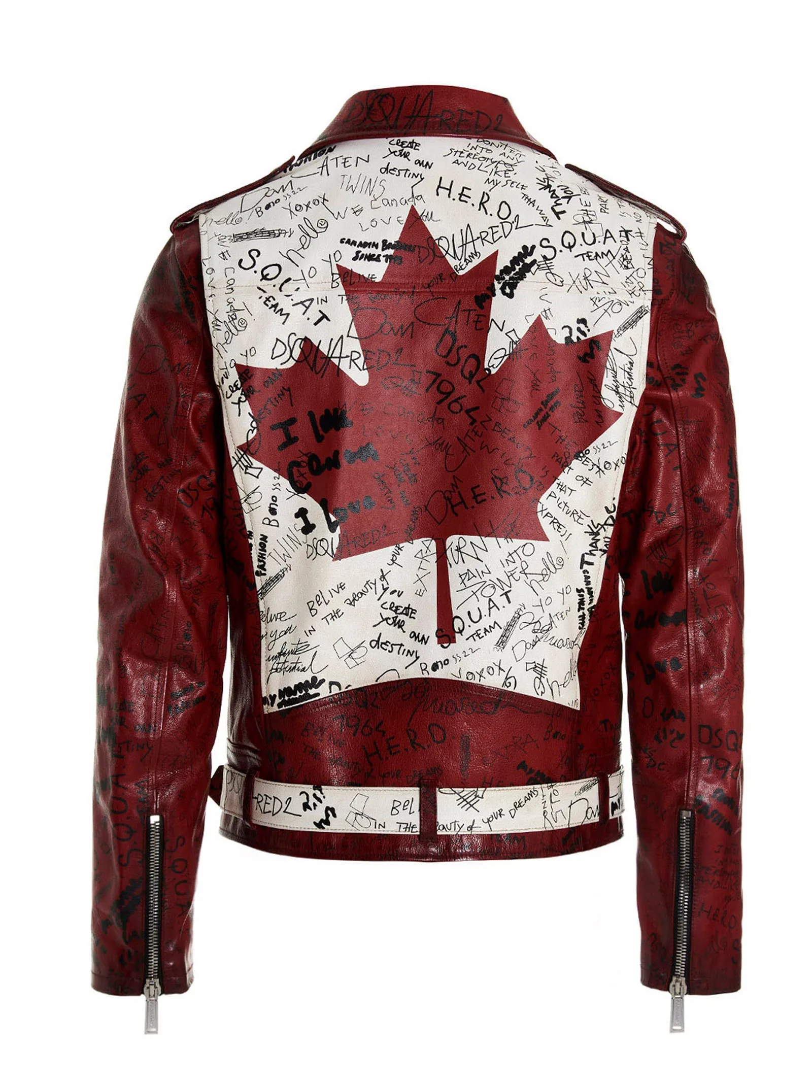 Dsquared2 Panelled Biker Jacket