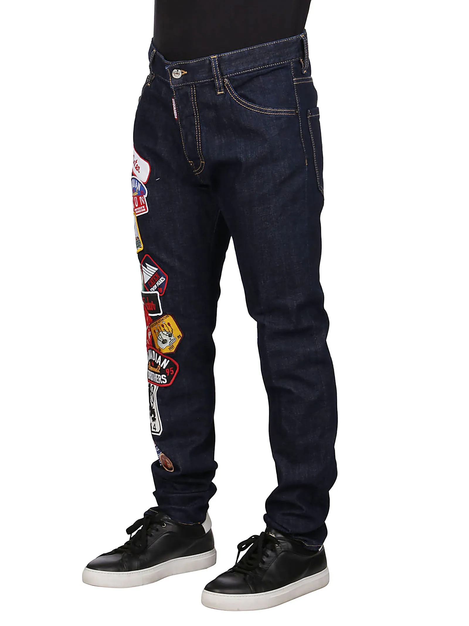 Dsquared2 Patchwork Slim Leg Jeans