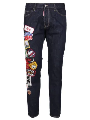 Dsquared2 Patchwork Slim Leg Jeans