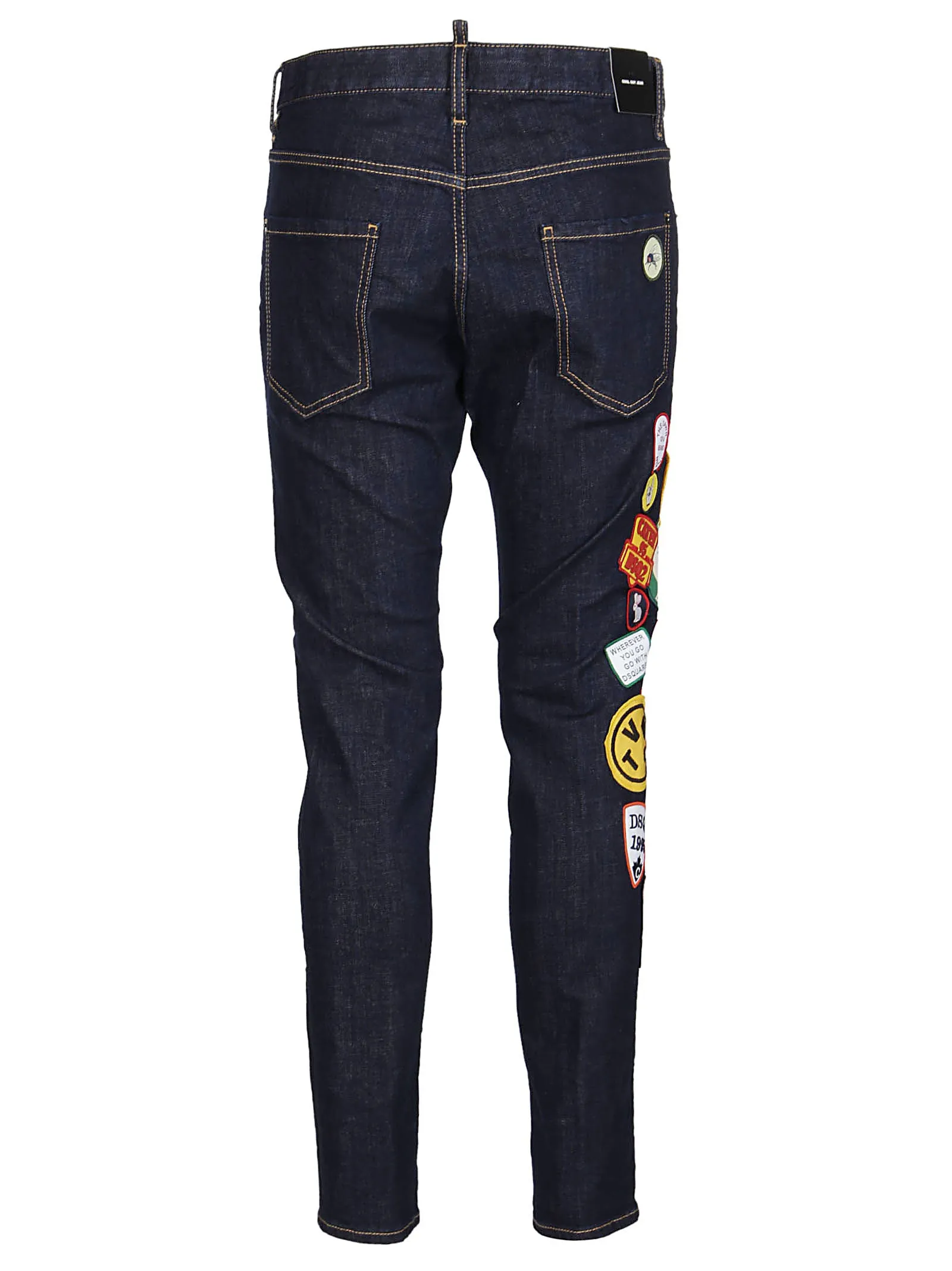 Dsquared2 Patchwork Slim Leg Jeans