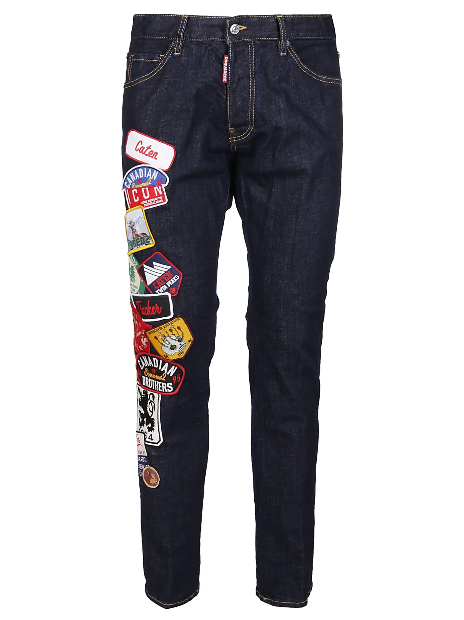Dsquared2 Patchwork Slim Leg Jeans