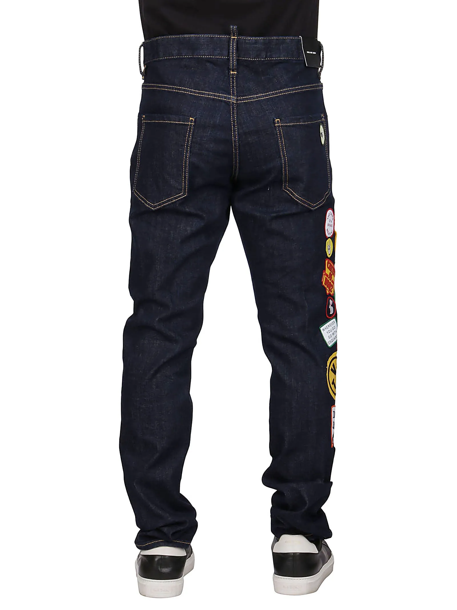 Dsquared2 Patchwork Slim Leg Jeans
