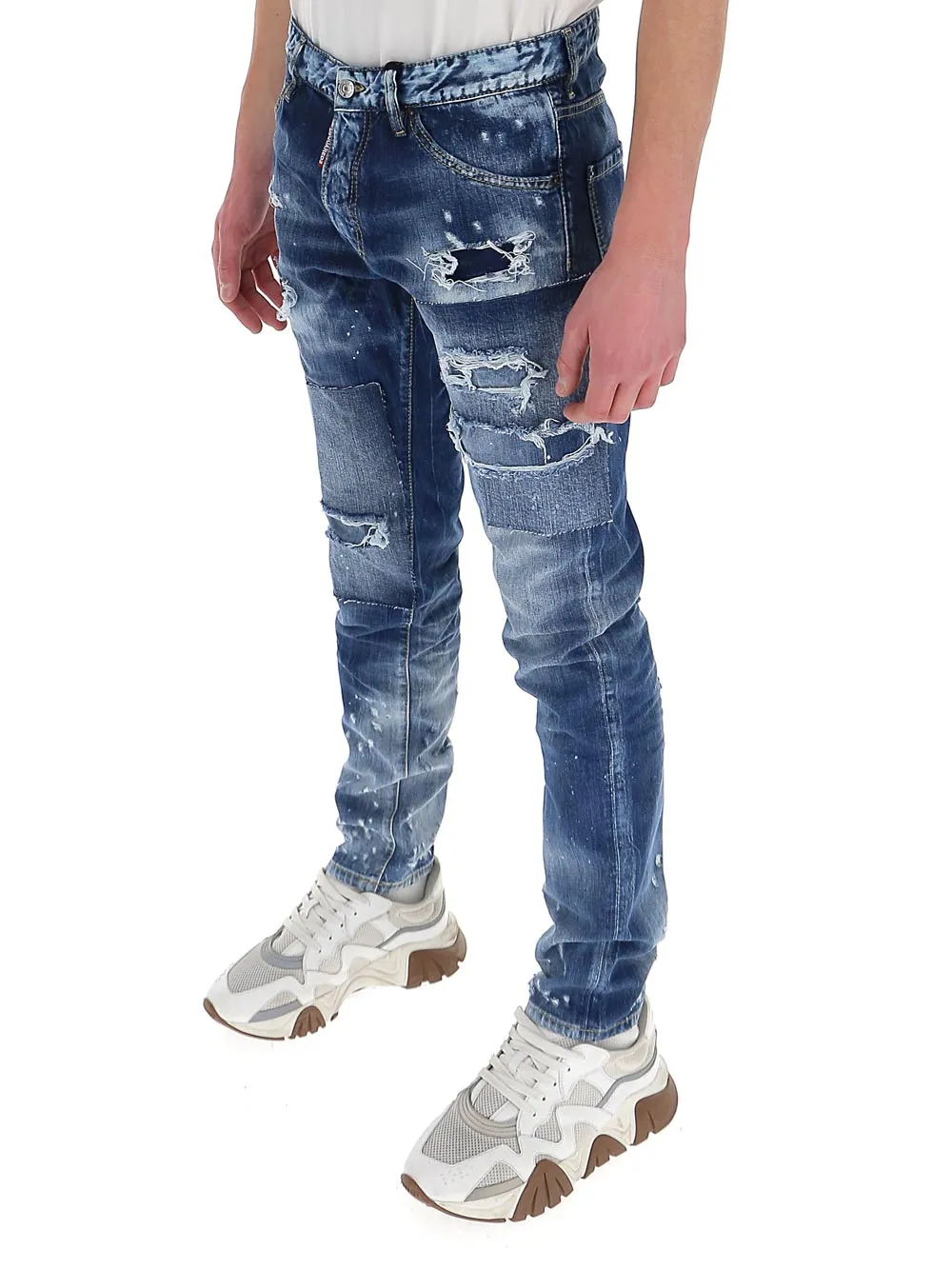 Dsquared2 Ripped Slim Leg Jeans