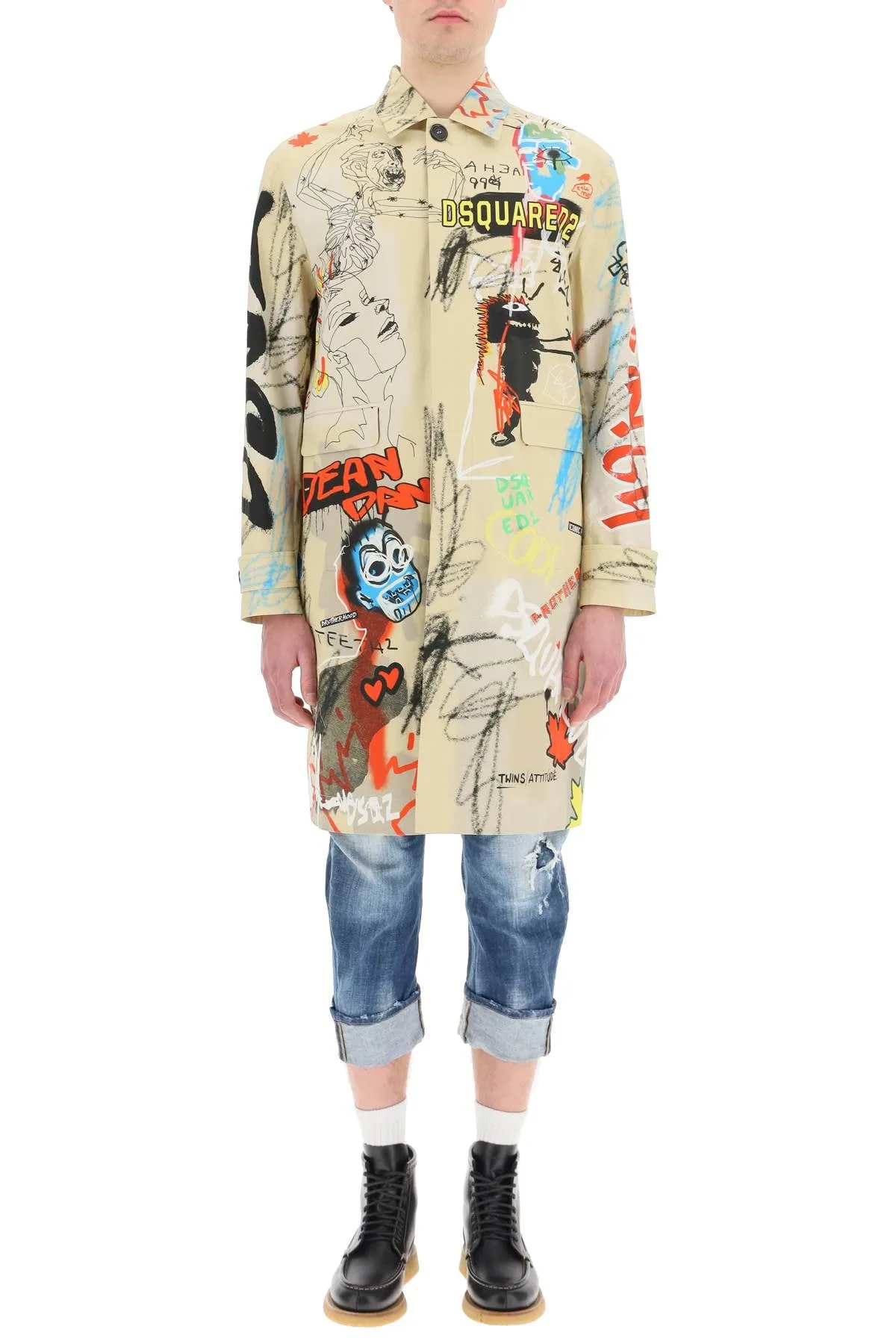 Dsquared2 Street Art Trench Coat