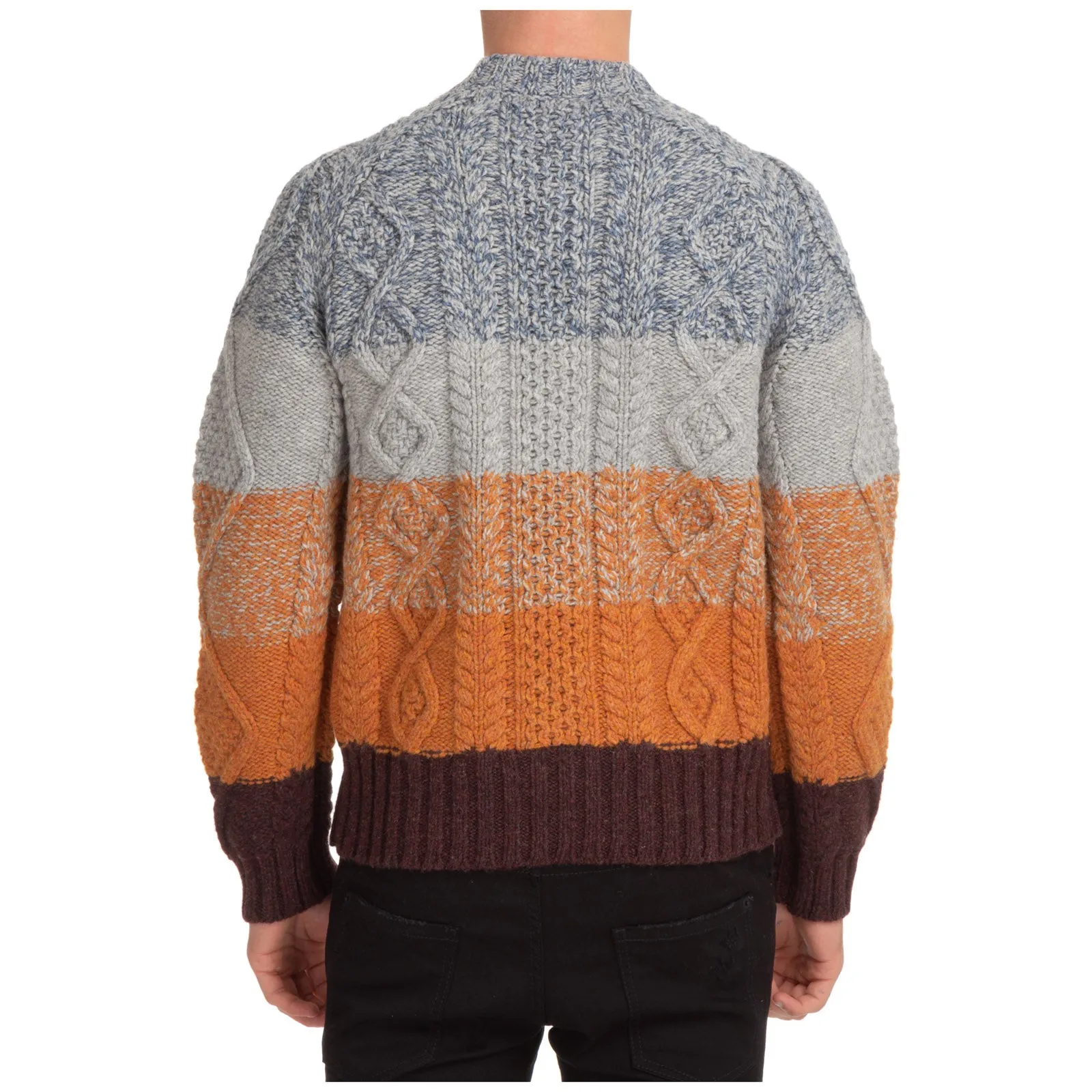 Dsquared2 Striped Cable-Knitted Jumper
