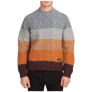 Dsquared2 Striped Cable-Knitted Jumper