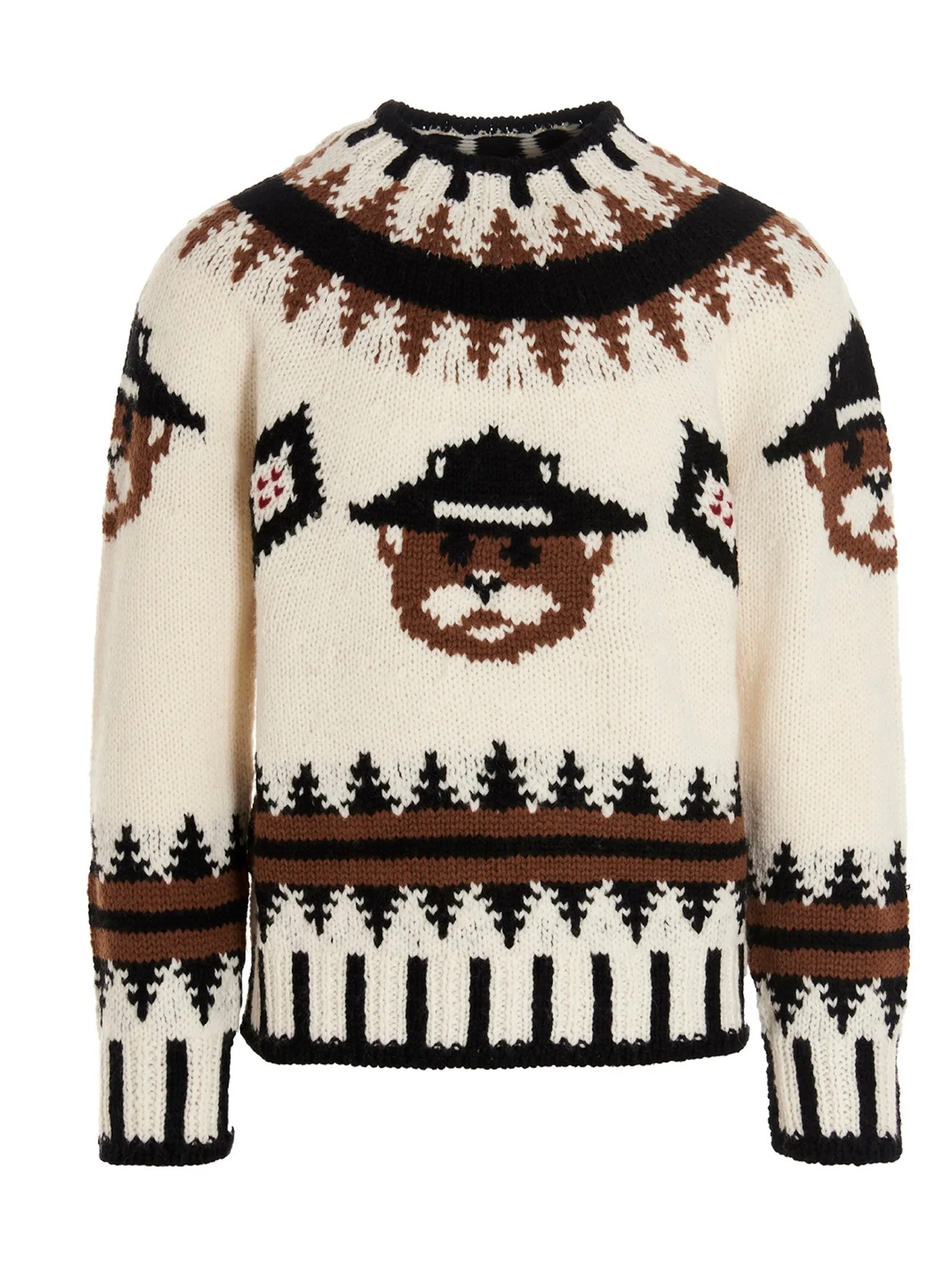 Dsquared2 Teddy Bear Intarsia Knitted Jumper
