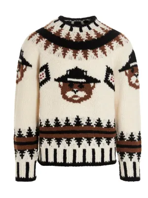 Dsquared2 Teddy Bear Intarsia Knitted Jumper